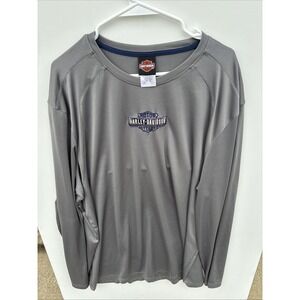 Harley-Davidson 3XL Long Sleeve Shirt Gray Corpus Christi TX Made Indonesia